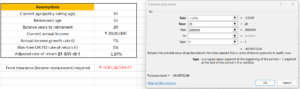 Income replacement calculation